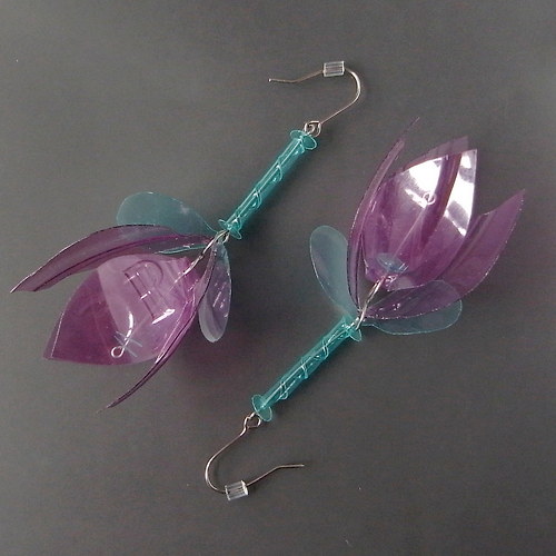 Náušnice Fuchsia-Tyrkys-Růž
