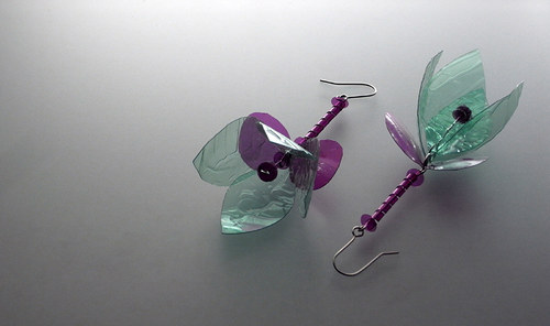 Náušnice Fuchsia-Zel-Růž