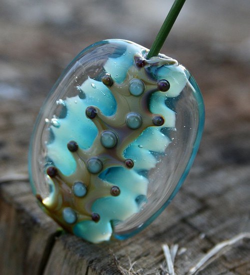 Organic, lite blue - vinutá perle — foto 1
