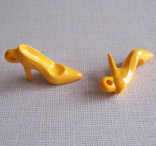 Přívěsek lodičky neprůhl/ žlutá / 35x15mm/ 20ks