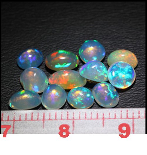 Opál- CABOCHON-set 12ks- ETHIOPIE — foto 1