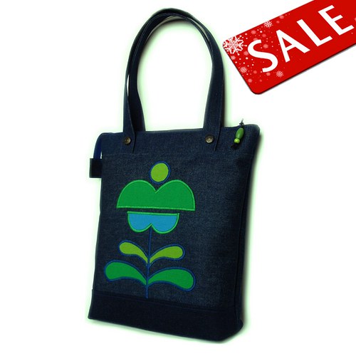Kabelka s aplikací Retro Flower - SLEVA 25 % — foto 1