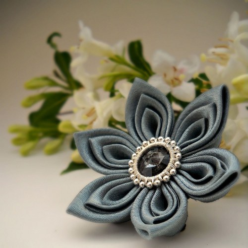 Kanzashi sponka/brož Gin — foto 1