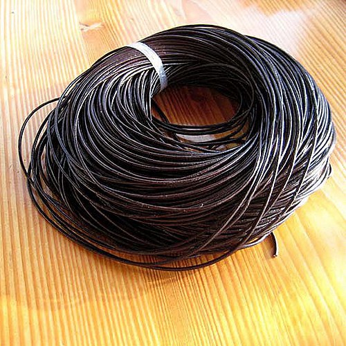 Kulatá Kůže 2,5mm - Tmavě Hnědá