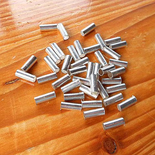 Trubičky 4x10mm - 5ks - Stříbrná — foto 1