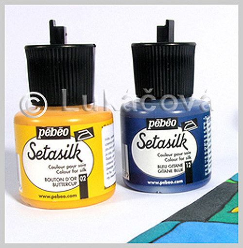 Barva na hedvábí SETASILK, 45ml - teplo