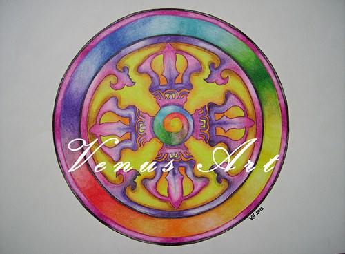 Buddhistická mandala - Vadžra