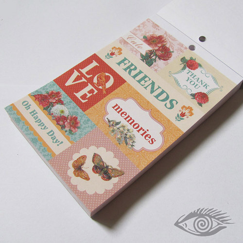 Kreativní papír - 11,4 x 16,5 cm (třpytky)