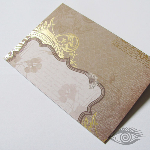 Kreativní papír - 11,4 x 16,5 cm (zlaté zdobení)