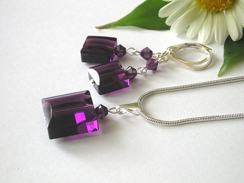 Swarovski sada Stairway Bead Amethyst — foto 1