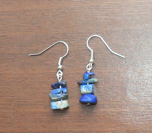 Náušnice s lapis lazuli — foto 1