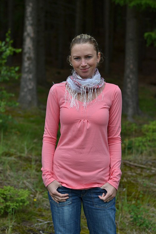 Lososové tričko — foto 1