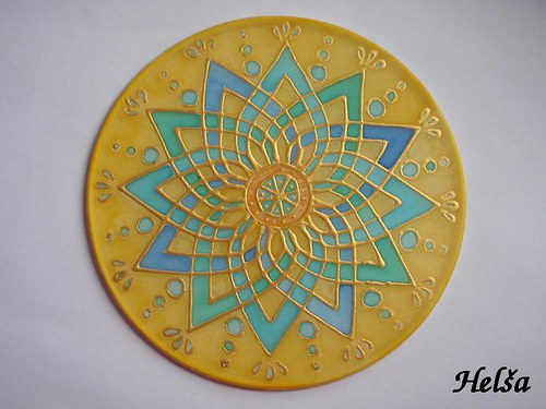 Mandala Chrpa v obilí — foto 1