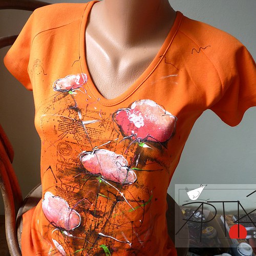 Triko "kvĚty", L/XL, dočasná rezervace — foto 1