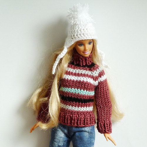 AUBERGINE svetr pro Barbie — foto 1