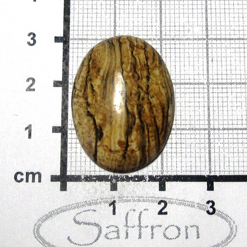 Obrázkový jaspis, kabošon č.5 — foto 1
