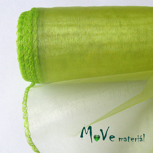 Organza světle zelená š. 21 cm/ 1m — foto 1