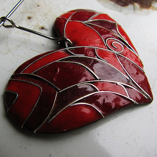 Srdce cloisonne — foto 1