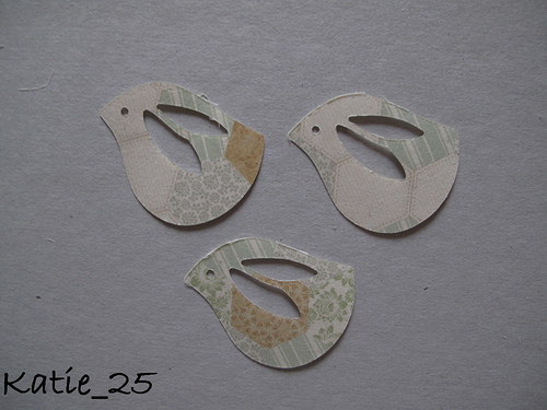 114-Výseky ptáčci patchwork 3ks — foto 1