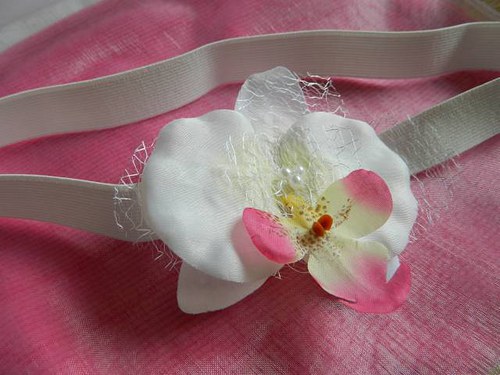 Gumová čelenka..orchidej.... — foto 1
