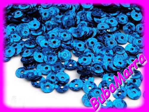 ~ FLITRY MODRÉ AB ~ lomené Ø 6mm 450ks ~ 5g