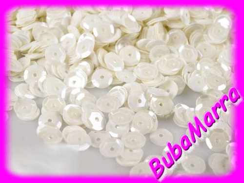 ~ FLITRY BÍLÉ ~ lomené Ø 6mm 450ks ~ 5g