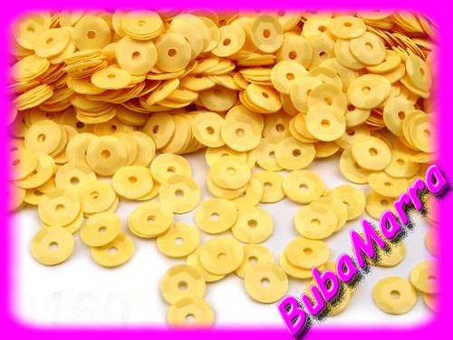 ~ FLITRY ŽLUTÉ ~ lomené Ø 6mm 450ks ~ 5g