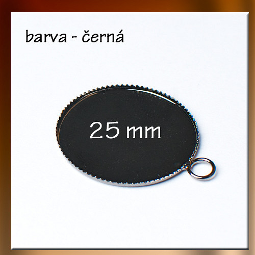 2ks - lůžka kolečko - barva černá (2,5cm) L083 — foto 1
