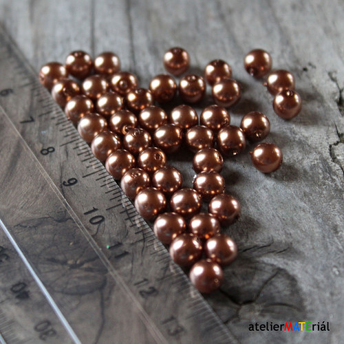 Voskové perle 6 mm 48ks