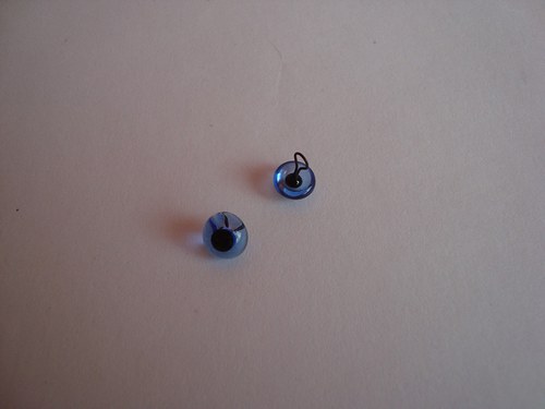 Skleněná všívací očka 6 mm - modrá — foto 1