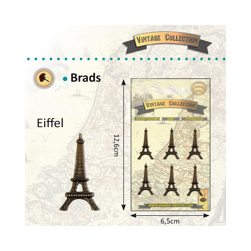 Vintage brads - Eiffel - scrapbook — foto 1