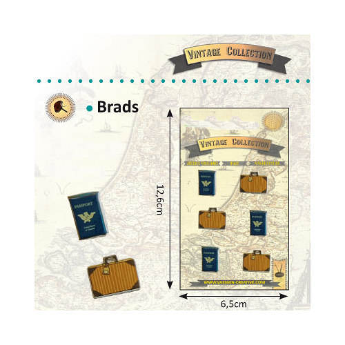 Vintage brads - travel - scrapbook — foto 1