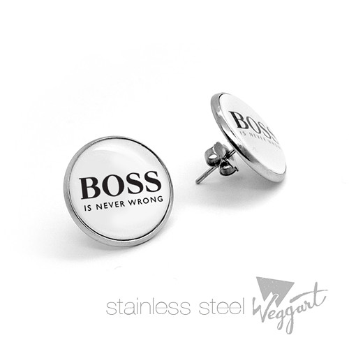 BOSS náušnicové pecky 16mm / Nerezová ocel