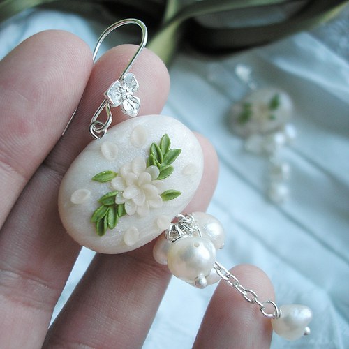 Náušnice Wedding Button - Myrtus — foto 1