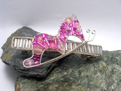 Motýlí spona - Pink — foto 1