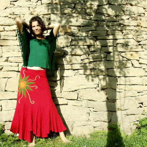 Lenová s květinou — foto 1