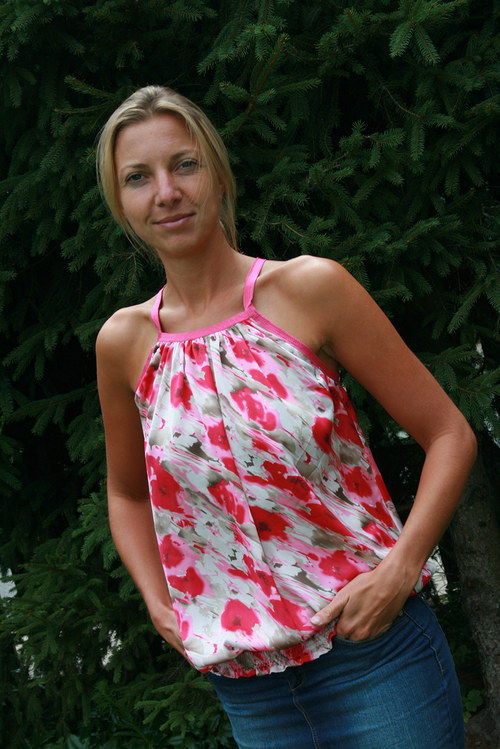 Růžový top vel.36 — foto 1
