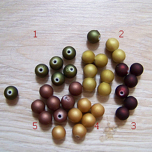 Korálek mat pogum/ hnědá až vínová č.3 / 8mm/ 20ks