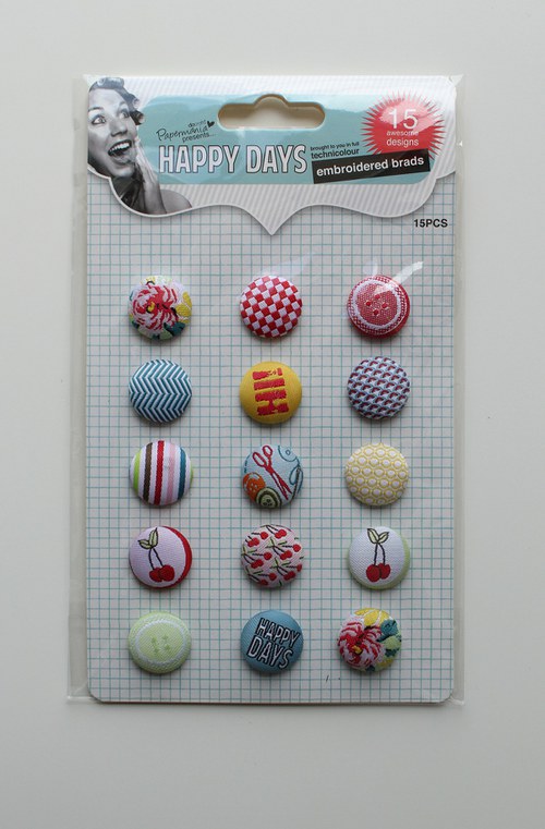 Vyšívané hřebíčky Happy Days 15 ks