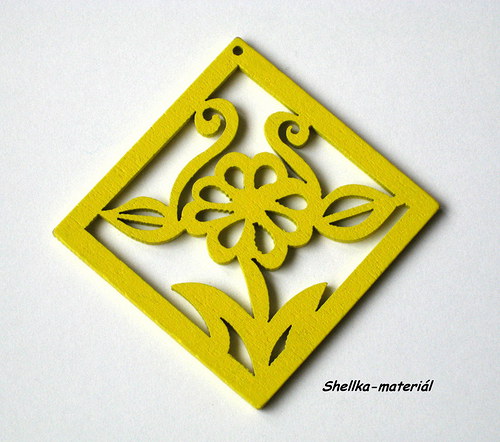 833.Dřevěný výsek/ 45x45mm/ 1kus