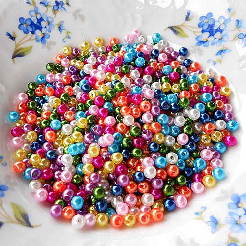 Voskované Perličky 4mm - 50ks - Mix — foto 1