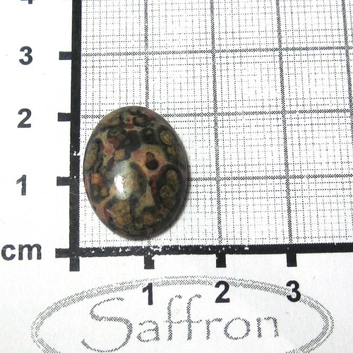 Leopardí jaspis, kabošonek 20x15mm č.3 — foto 1