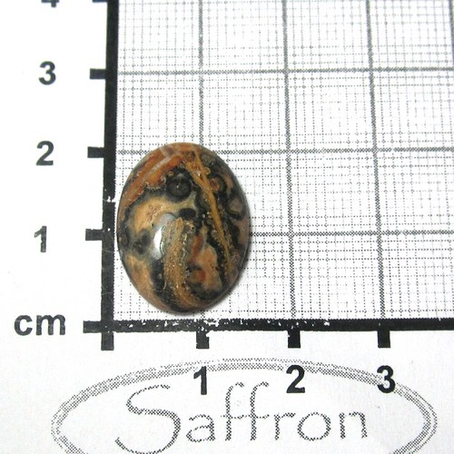 Leopardí jaspis, kabošonek 20x15mm č.6 — foto 1