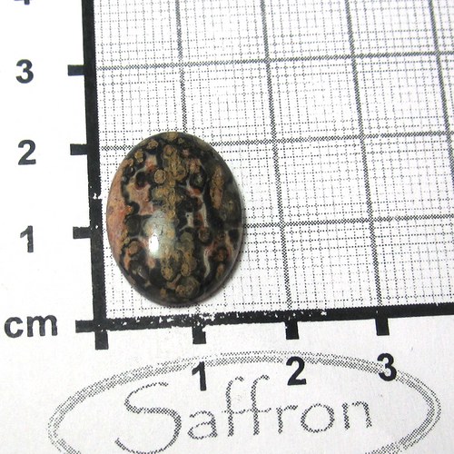 Leopardí jaspis, kabošonek 20x15mm č.9 — foto 1