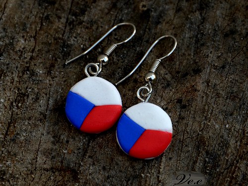 Fandíme našim! ~ visací náušnice — foto 1