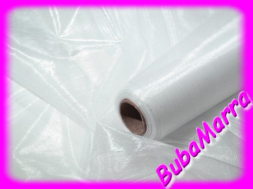 ~ ORGANZA ~ šíře 37 cm ~ SVATEBNÍ ~ BÍLÁ
