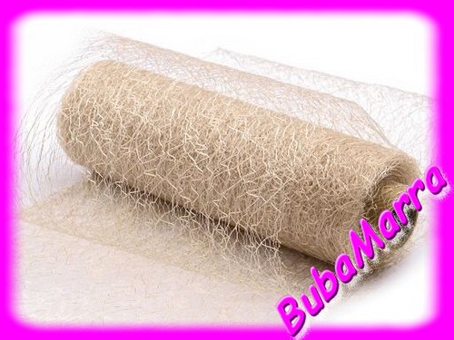 ~ ORGANZA pavučinka~ šíře 30cm~ SVATEBNÍ ~ KRÉMOVÁ