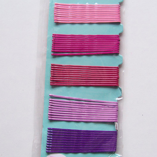 Kovové sponky(pérka) barevné pinklila/ MIX 50 ks