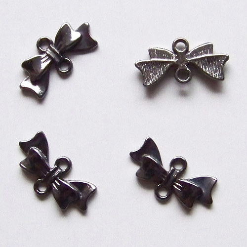 Konektor mašlička/ gunmetal/ 20x10mm/ 4ks