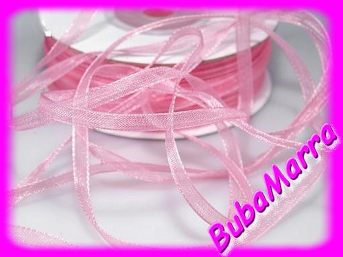 ~ ŠIFONOVÁ STUHA ~ šíře 3mm ~ 3m ~ RŮŽOVÁ